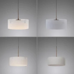 LED-Hängelampe MARIKA, beige/weiß, 105 cm, 3-flg., Glas, dim