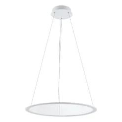 LED-Hängelampe PANEL, weiß, Ø 63 cm, Metall, CCT, dim, 50 W