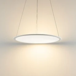 LED-Hängelampe PANEL, weiß, Ø 63 cm, Metall, CCT, dim, 50 W