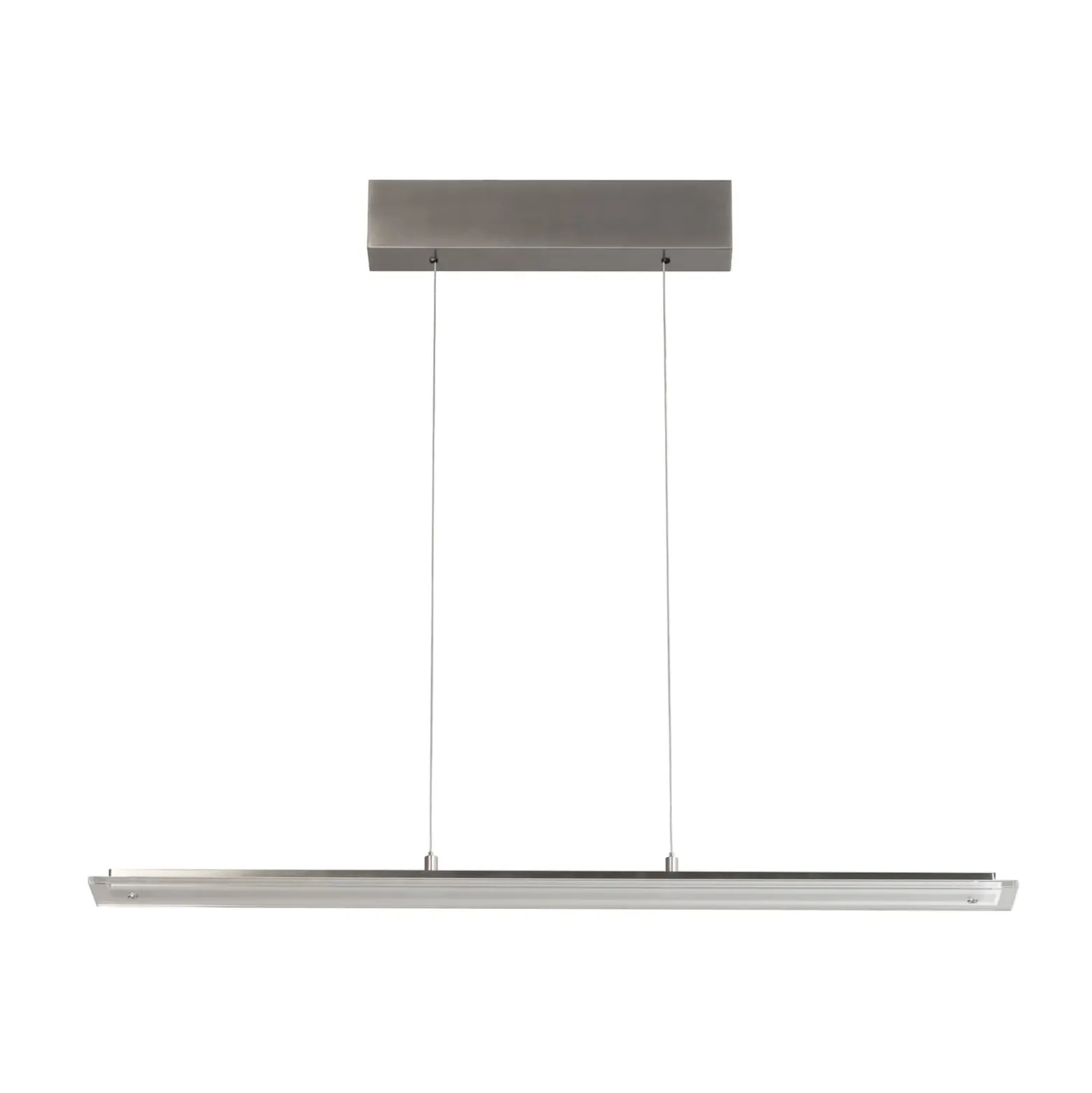 LED-Hängelampe Torvi, nickel, Länge 88 cm, CCT, Touchdimmer