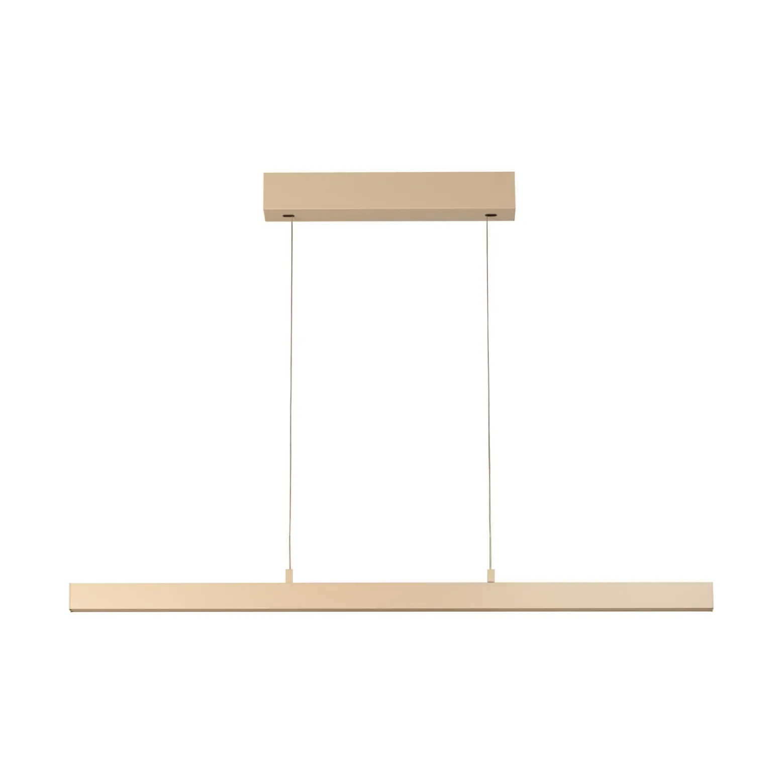 LED-Hängelampe Vayana, Länge 114 cm, sandfarben, Metall, CCT