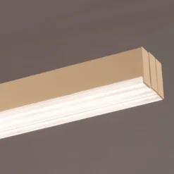 LED-Hängelampe Vayana, Länge 190 cm, sandfarben, Metall, CCT