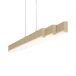 LED-Hängelampe Vayana, Länge 190 cm, sandfarben, Metall, CCT