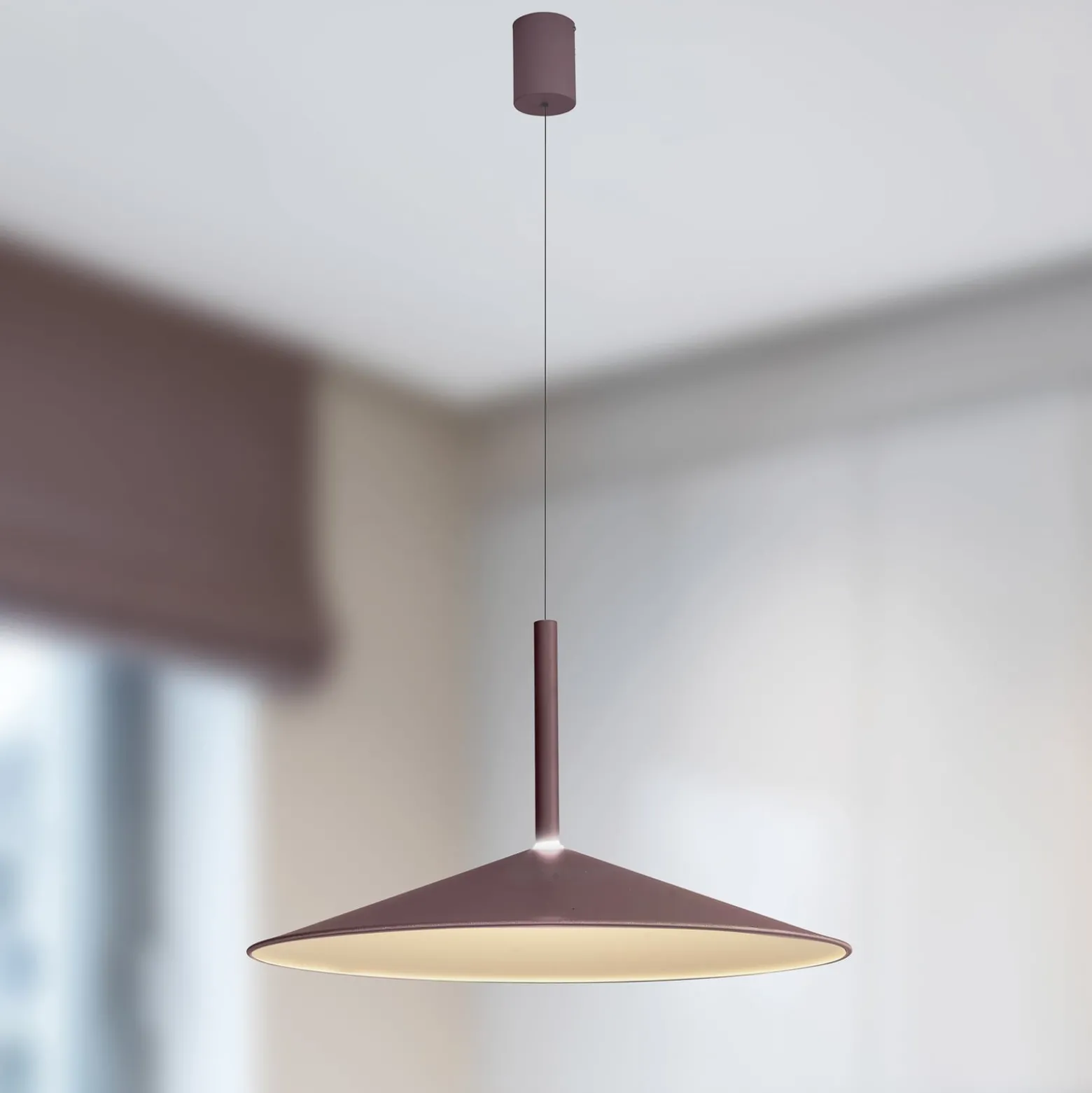 LED-Hängeleuchte Calice, kaffee, Ø 47,5 cm, höhenverstellbar