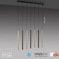LED-Hängeleuchte Flute, dimmbar, 7-flammig