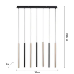 LED-Hängeleuchte Flute, dimmbar, 7-flammig
