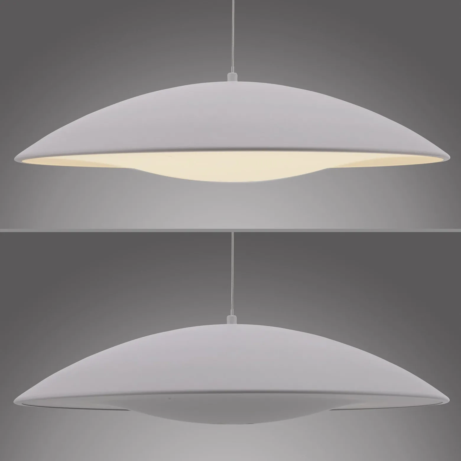 LED-Hängeleuchte LENTE, weiß, Ø 50 cm, Metall, switchdim