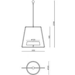 LED-Hängeleuchte Miram mit Akku, dimmbar, grün
