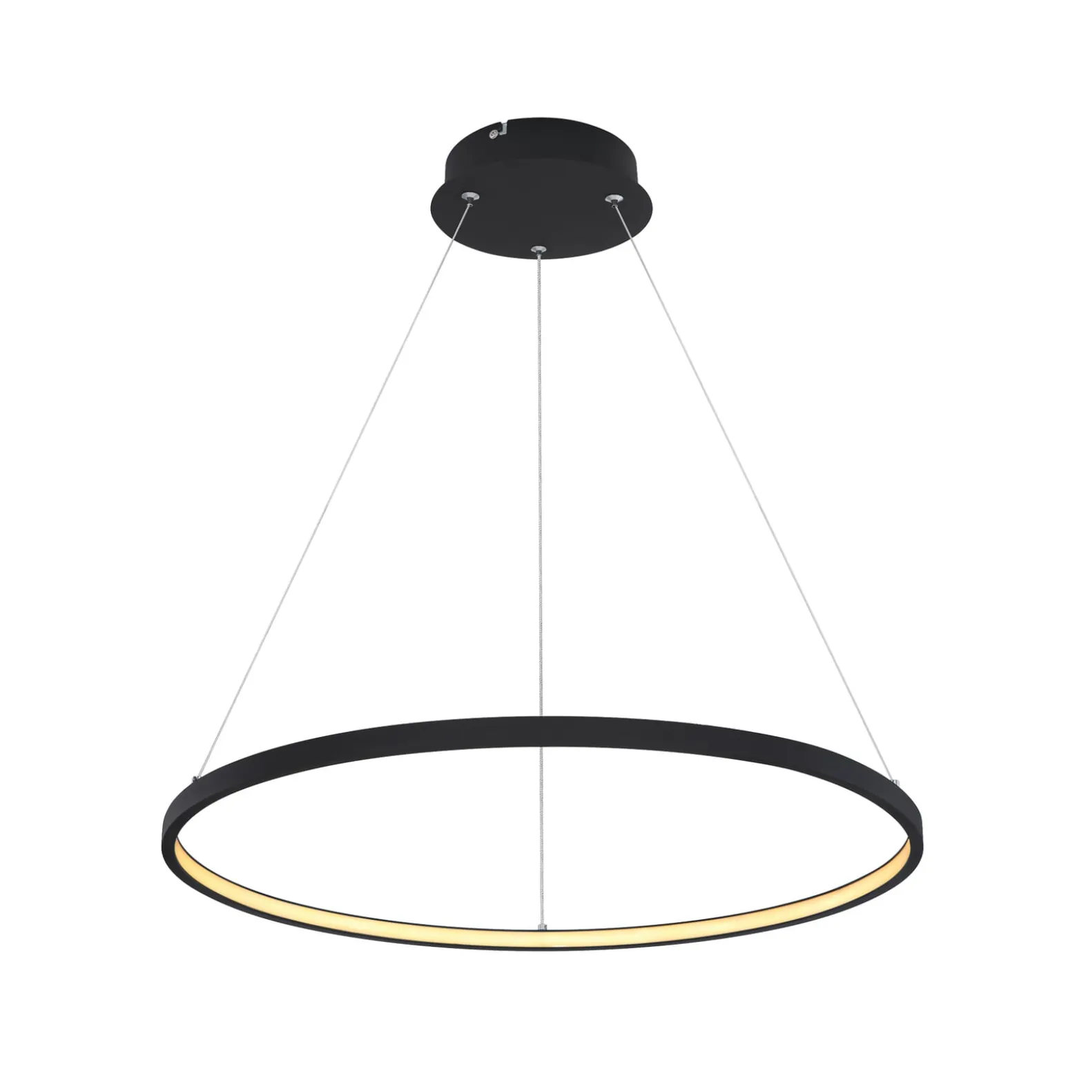 LED-Hängeleuchte Ralph, 1-flammig, schwarz, Ø 60cm