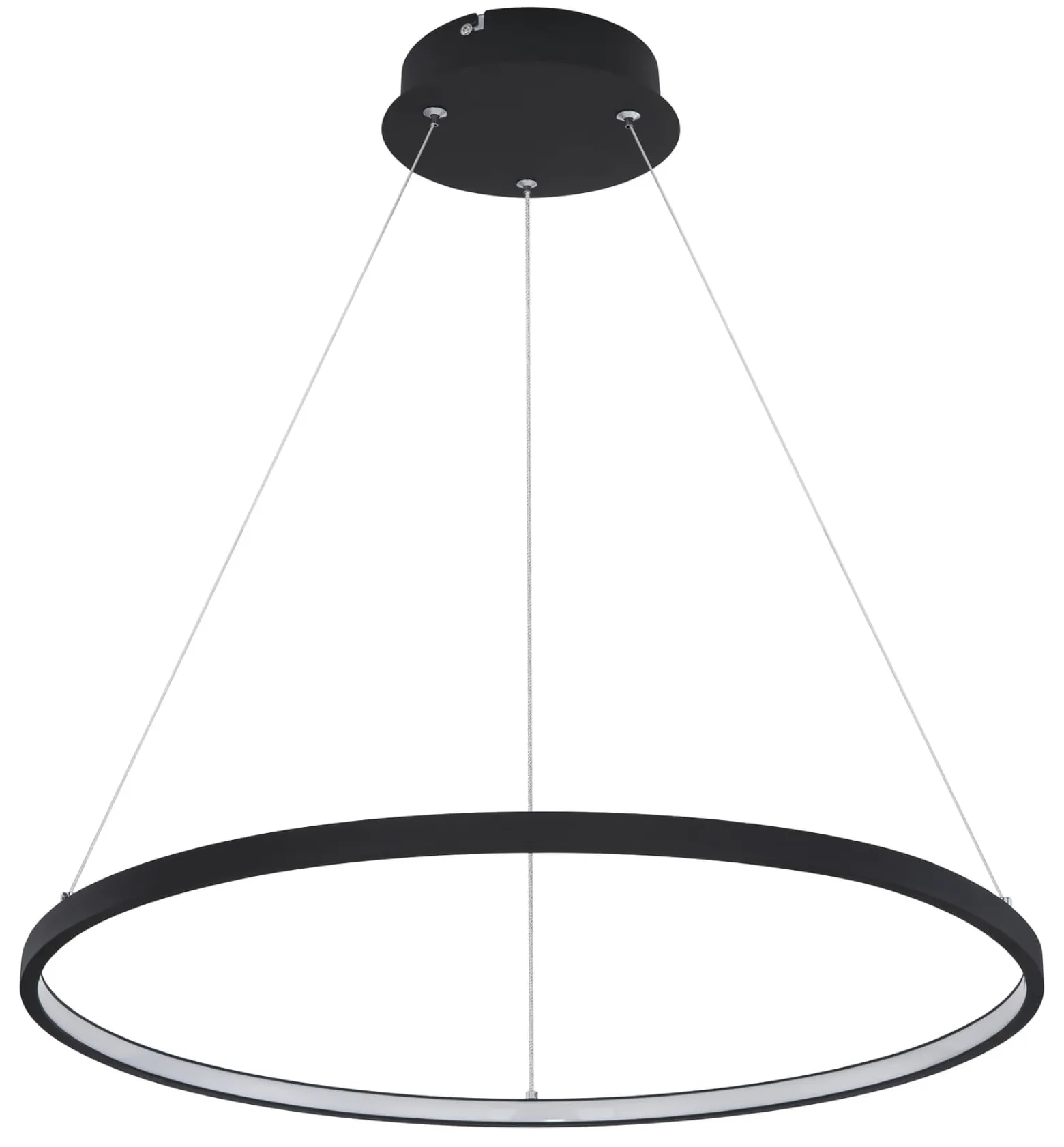 LED-Hängeleuchte Ralph, 1-flammig, schwarz, Ø 60cm