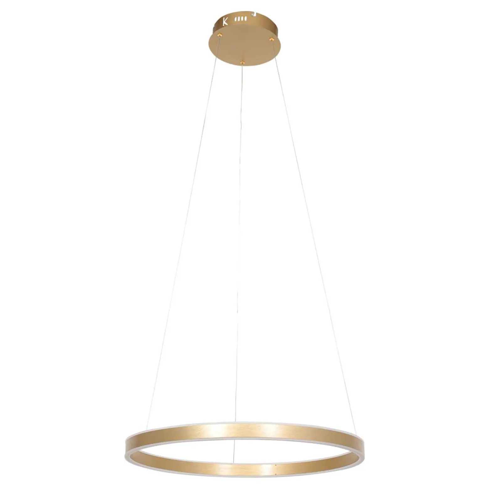 LED-Hängeleuchte Ringlux, Ø 60 cm, 2-flammig, gold