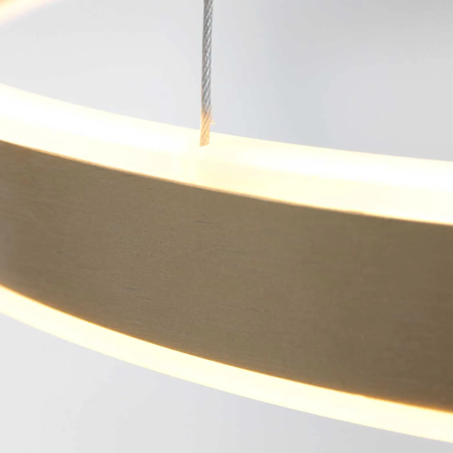 LED-Hängeleuchte Ringlux, Ø 60 cm, 2-flammig, gold
