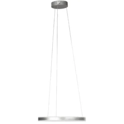 LED-Hängeleuchte Sirko, Ø 50 cm, nickelfarben, Metall, CCT