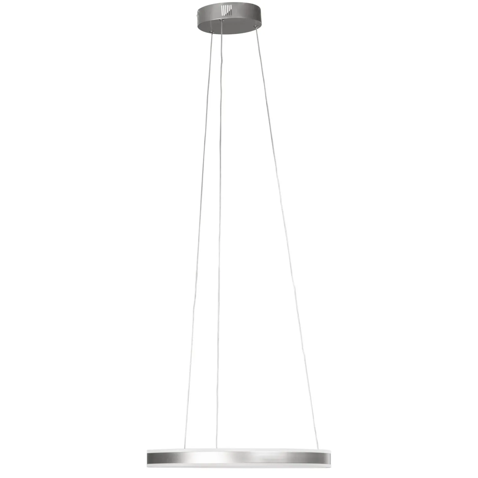 LED-Hängeleuchte Sirko, Ø 50 cm, nickelfarben, Metall, CCT