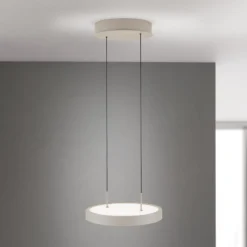 LED-Hängeleuchte Teide, khaki, einflammig, Metall, 2.700 K