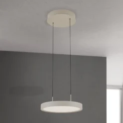LED-Hängeleuchte Teide, khaki, einflammig, Metall, 2.700 K