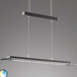 LED-Hängeleuchte Tenso TW mit Dimmer, schwarz 88cm