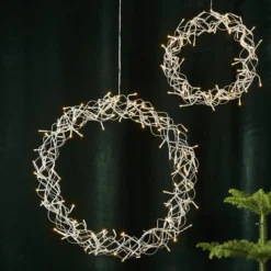 LED-Kranz Curly, warmweiß, Ø 30 cm