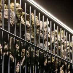 LED-Leuchtleiste, DSM-Zäune, Alu, 196cm, silber