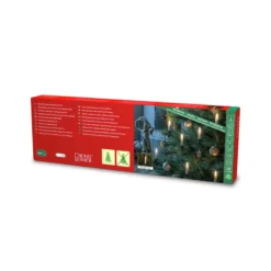 LED-Lichterkette Topbirnen IP20 amber 16-flammig