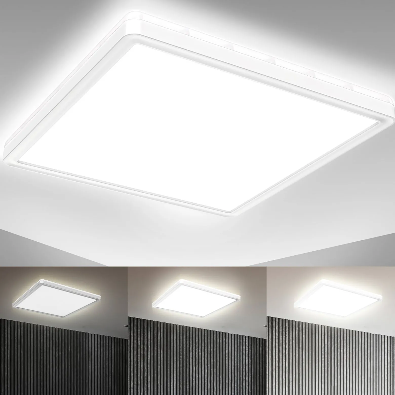 LED-Panel Eki, 29 x 29 cm, weiß, Step-dim, Backlight, 4.000K