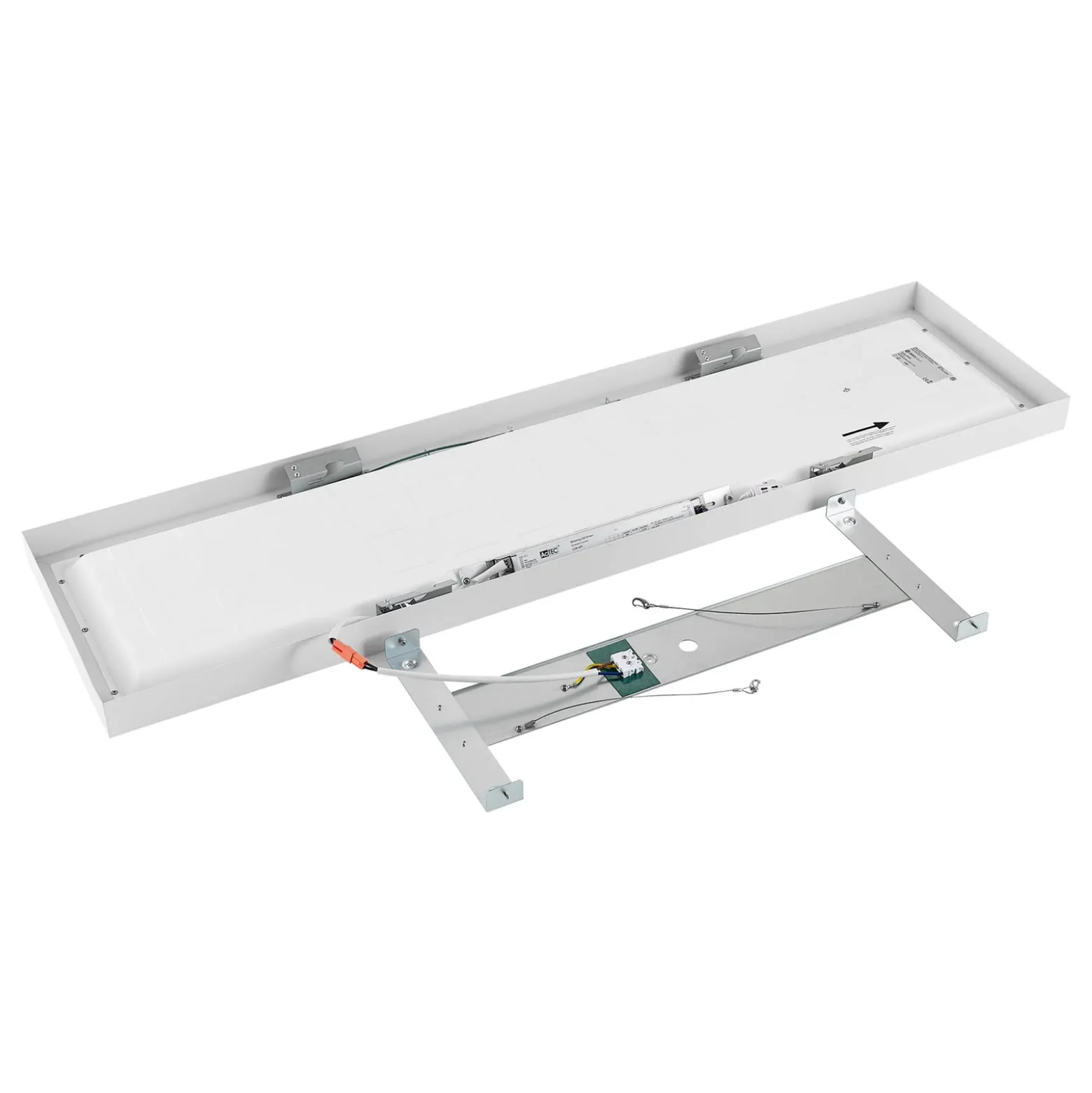 LED-Panel PRO OFFICE SANO, 123 x 33 cm, dim, weiß Metall CCT