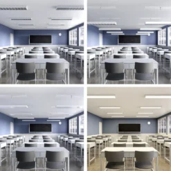 LED-Panel PRO OFFICE SANO, 123 x 33 cm, dim, weiß Metall CCT