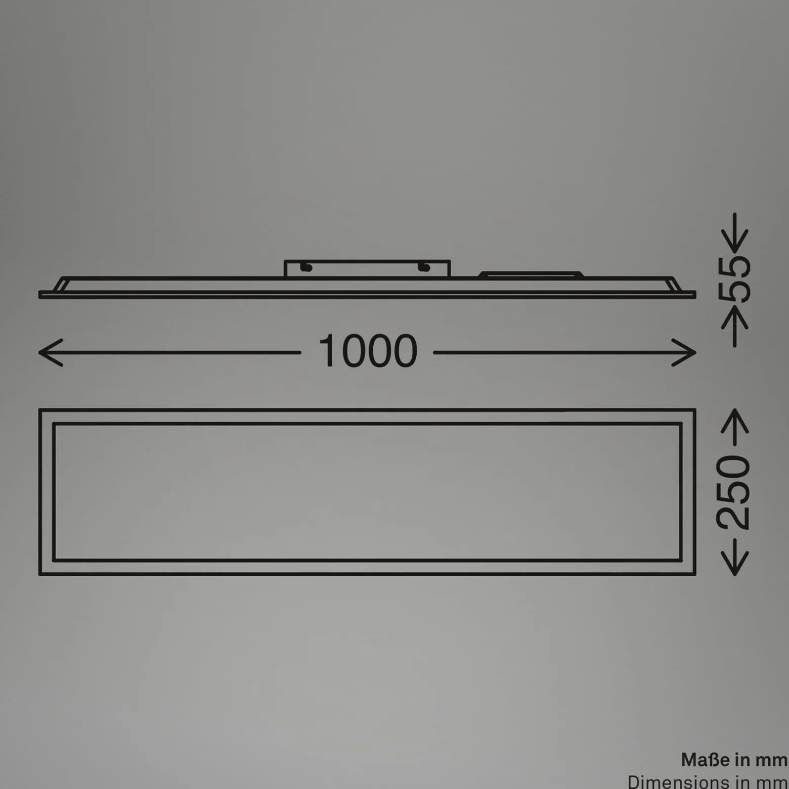 LED-Panel Simple 100 x 25 cm, weiß, ultraflach, IP44, 4000 K