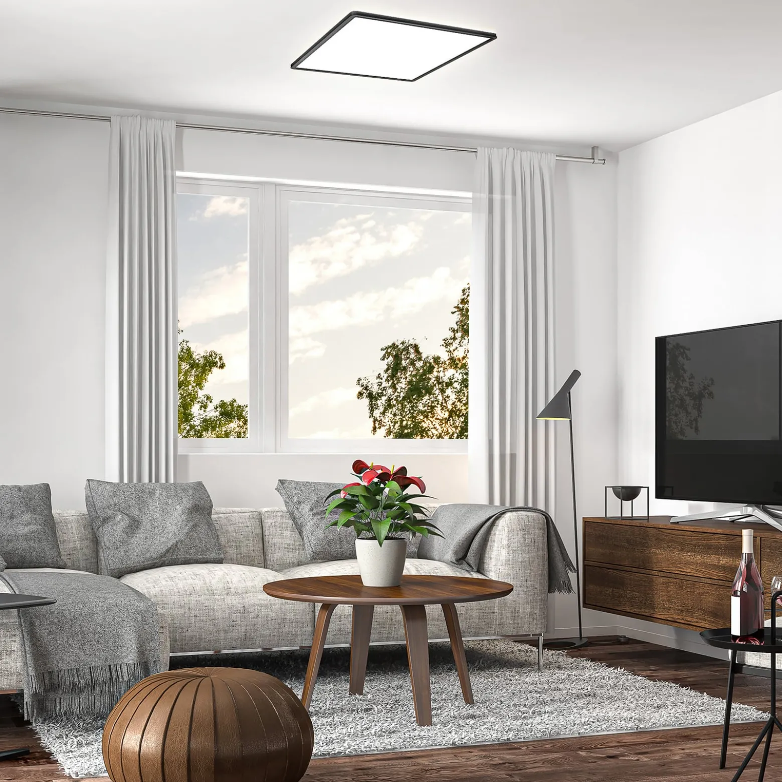 LED-Panel Slim Remote RGBW, 42 x 42 cm, schwarz, Backlight
