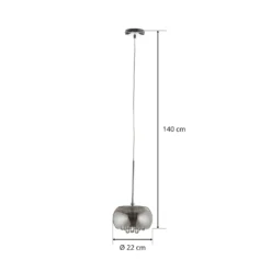 LED-Pendellampe Argos mit Kristalltropfen Ø 22 cm