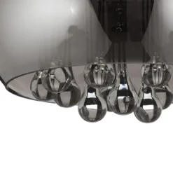 LED-Pendellampe Argos mit Kristalltropfen Ø 22 cm
