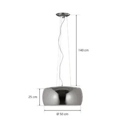 LED-Pendellampe Argos mit Kristalltropfen Ø 50 cm