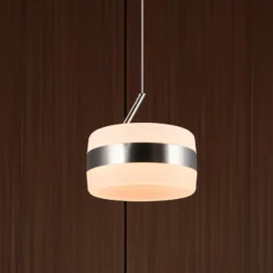LED-Pendellampe Dios, nickelfarben, Ø 15cm, Metall, CCT