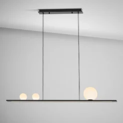 LED-Pendellampe Mila, schwarz, Länge 120 cm, Metall