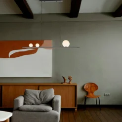LED-Pendellampe Mila, schwarz, Länge 120 cm, Metall