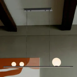 LED-Pendellampe Mila, schwarz, Länge 120 cm, Metall