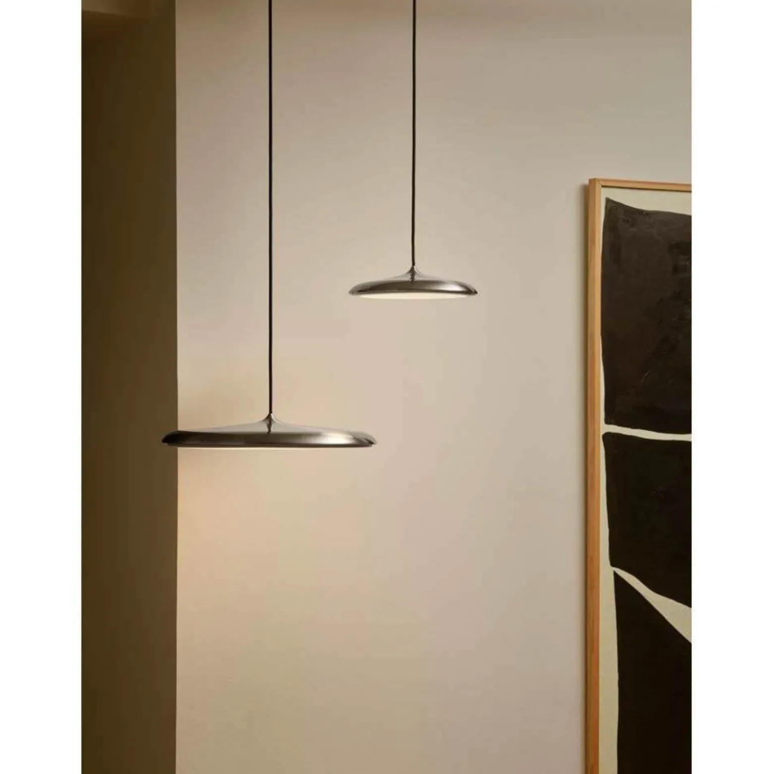 LED-Pendelleuchte Artist, Ø 25 cm, stahlfarben, Edelstahl