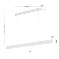 LED-Pendelleuchte Gideon, Up- & Downlight, weiß