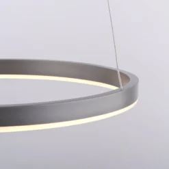 LED-Pendelleuchte Ritus, Ø 39,3cm, aluminium