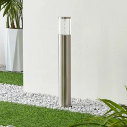 LED-Sockellampe Belen, Edelstahl