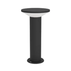 LED-Sockellampe Rigosa, schwarz, Höhe 35 cm, Metall
