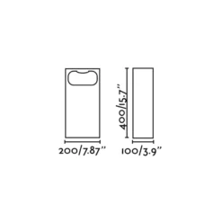 LED-Sockelleuchte Glint, 2700K, 40 cm, grau, Beton, IP55