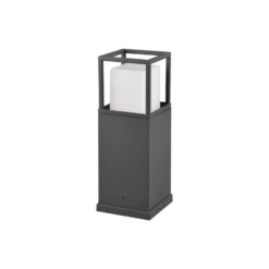 LED-Sockelleuchte Witham, 40 cm hoch, anthrazit, CCT, IP54