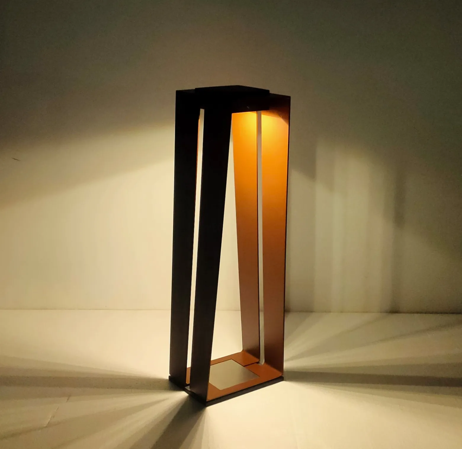 LED-Solarlaterne Skaal mit Sensor, corten, 70 cm