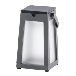 LED-Solarlaterne Tinka tragbar, grau