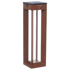 LED-Solarleuchte Borne mit Sensor, 45 cm, corten