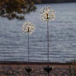 LED-Solarleuchte Firework mit Erdspieß, 85 cm