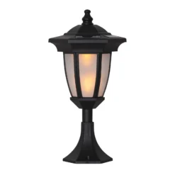 LED-Solarleuchte Flame, 4 in 1, schwarz