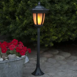 LED-Solarleuchte Flame, 4 in 1, schwarz