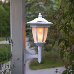 LED-Solarleuchte Flame, 4 in 1, weiß